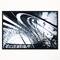 Designart - 3D Abstract Art Black Structural - Abstract Canvas art print in Black Frame